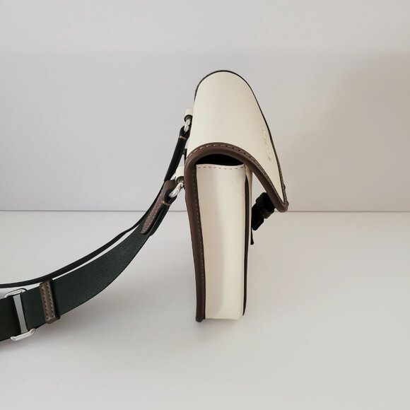 Coach CT887 Track Racer Phone Crossbody Leather Messenger Bag Chalk Maple - Picture 5 of 7